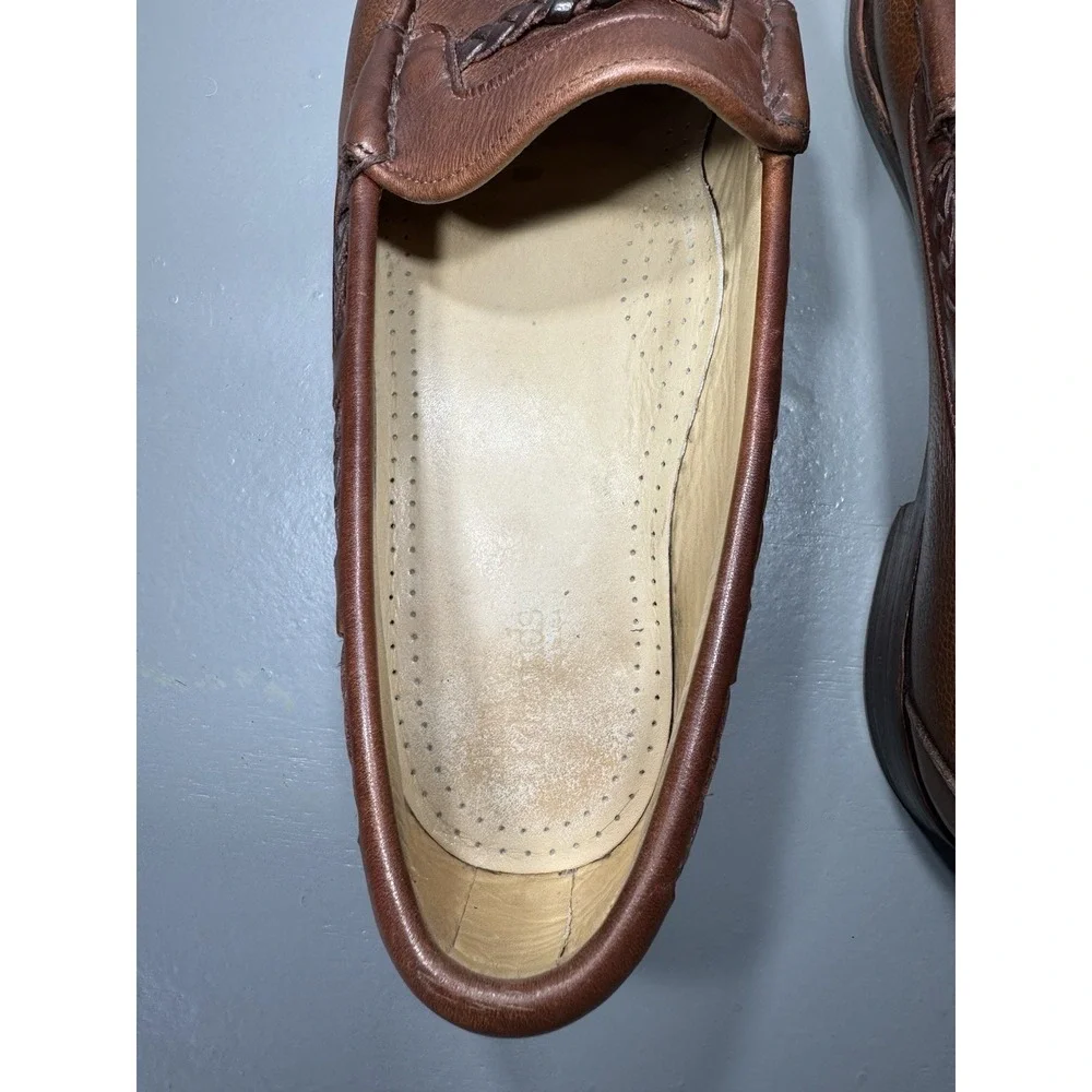 Allen Edmonds Tassel Loafers Carthage Size 11.5B Mens Brown Leather‎ USA